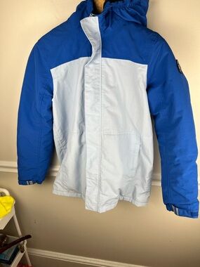 Lands' End Kids Two-Tone Blue Hooded Jacket